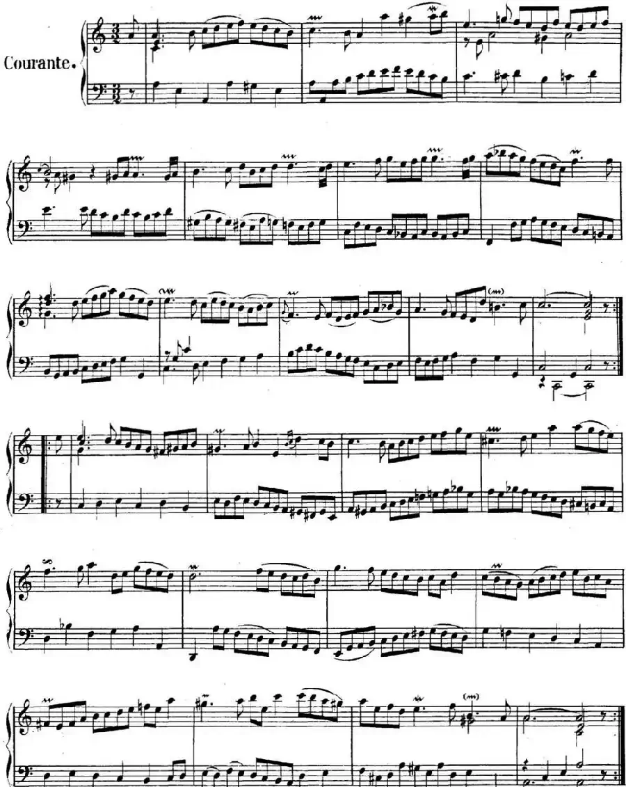 英国组曲No.2 巴赫 a小调  2nd Suite BWV 807