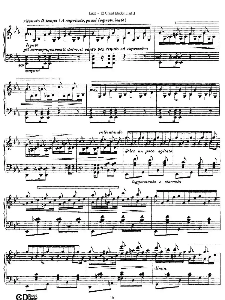 12 Grand Etudes S.137（12首华丽的练习曲·8）