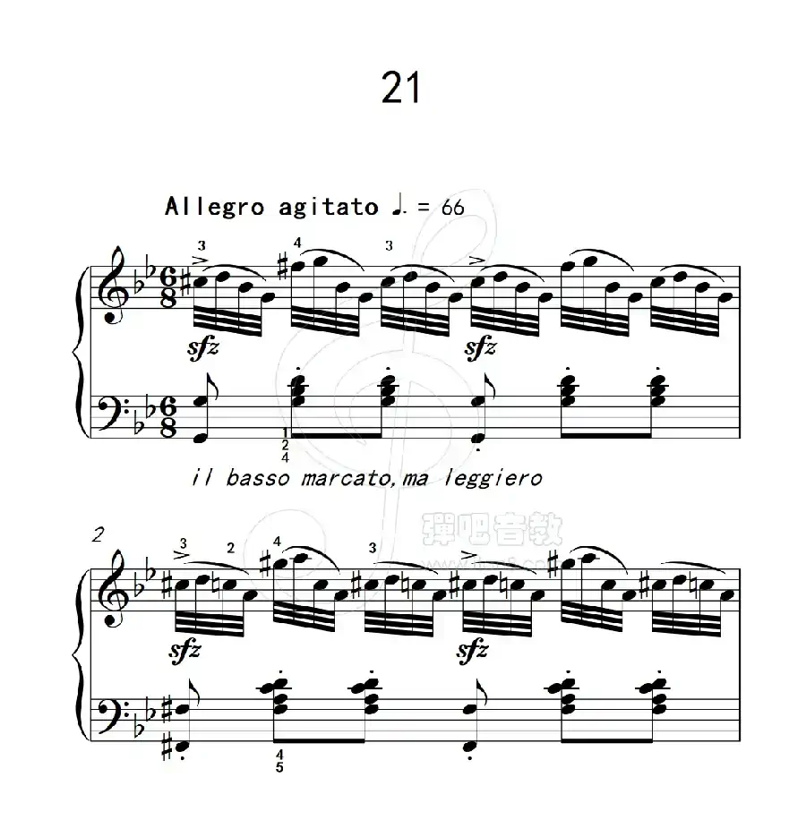 练习曲 21（克拉莫钢琴练习曲60首）