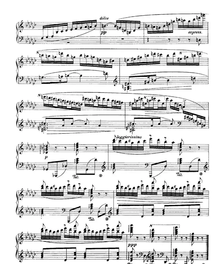 福雷13首船歌：Barcarolle No·3 in G-flat, Op·42