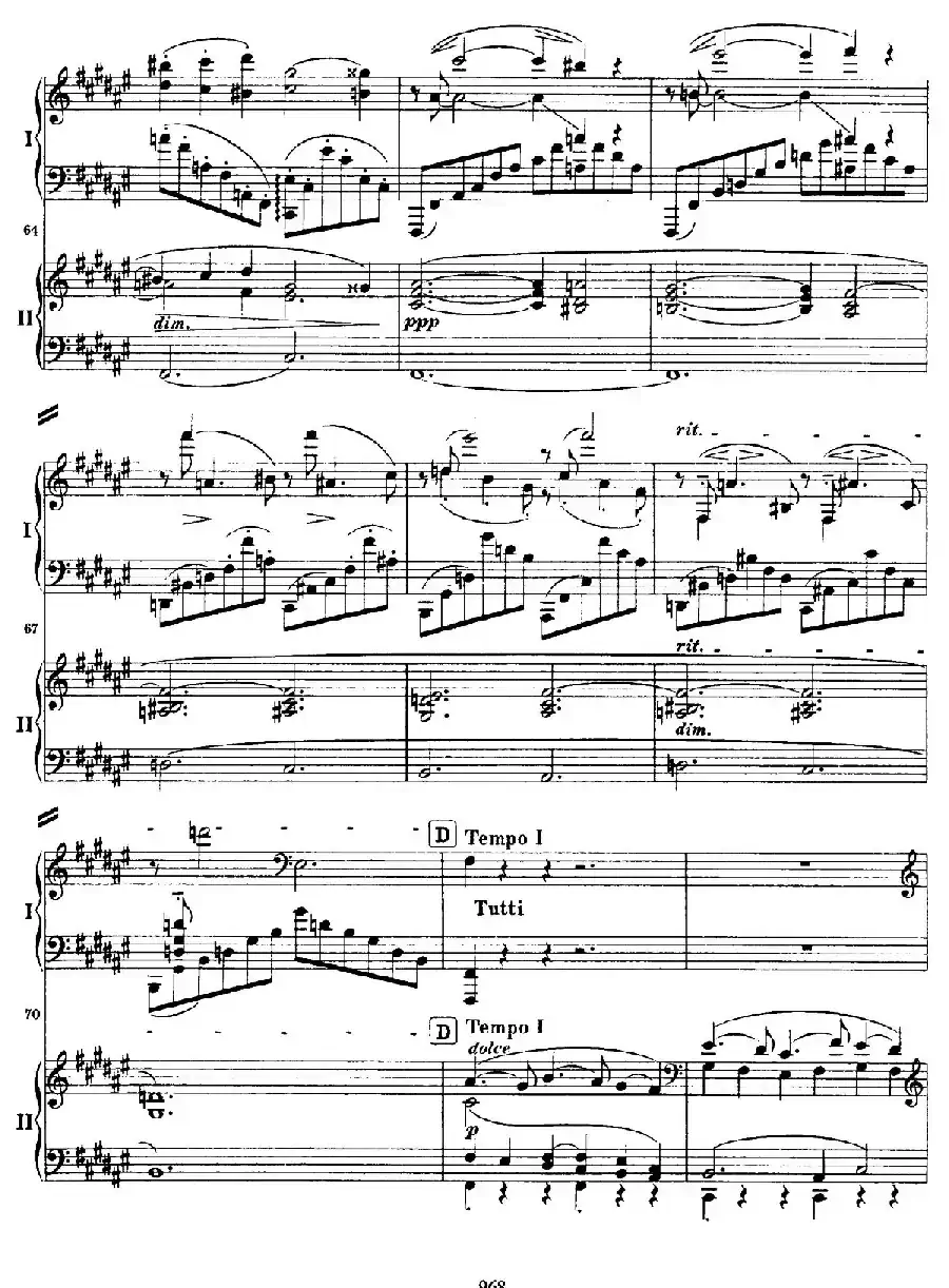 降B大调第二钢琴协奏曲（P61——70）