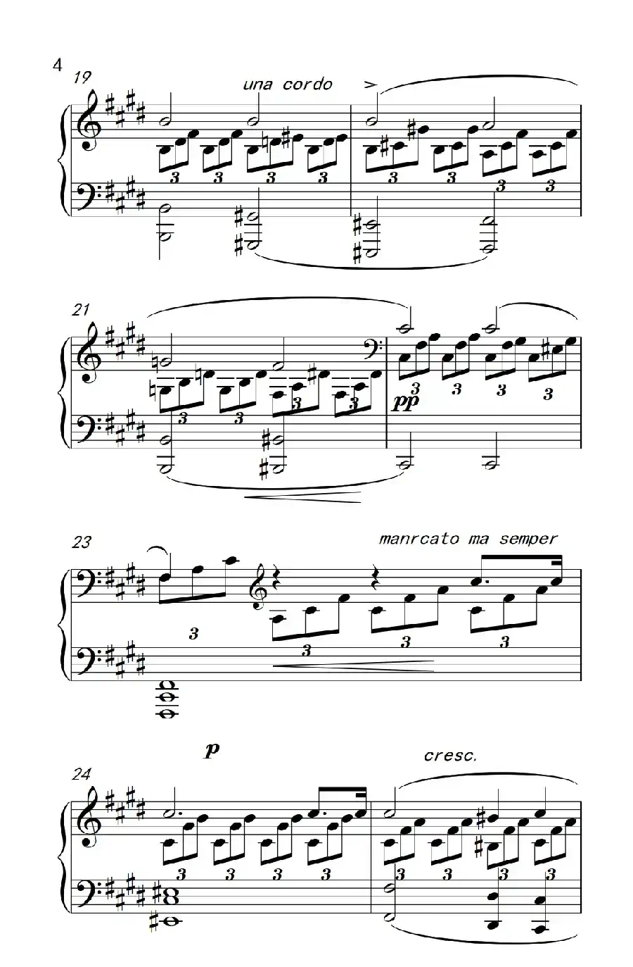 ”月光“奏鸣曲第一乐章