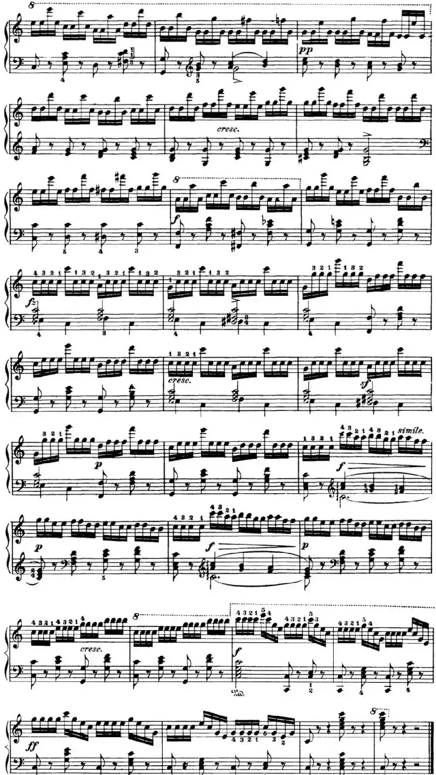 50首车尔尼Op.740钢琴手指灵巧技术练习曲（NO.7）