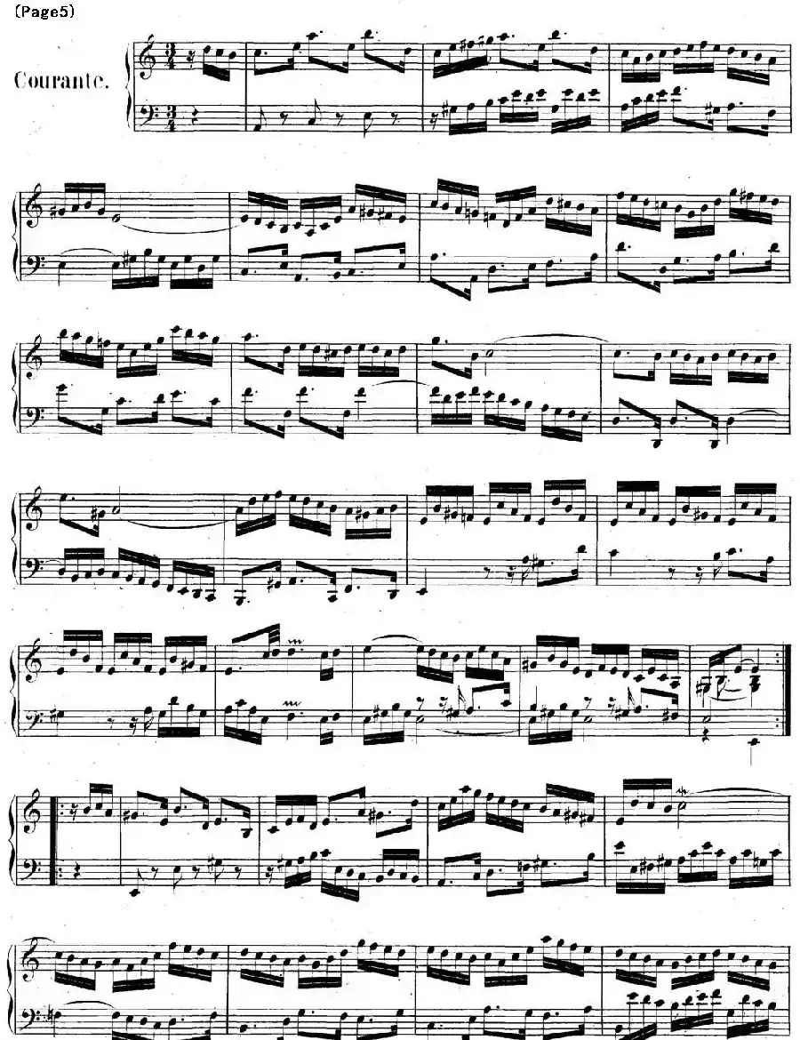 帕蒂塔6首德国组曲（No.3 a小调 巴赫 Partita a Minor BWV 827）