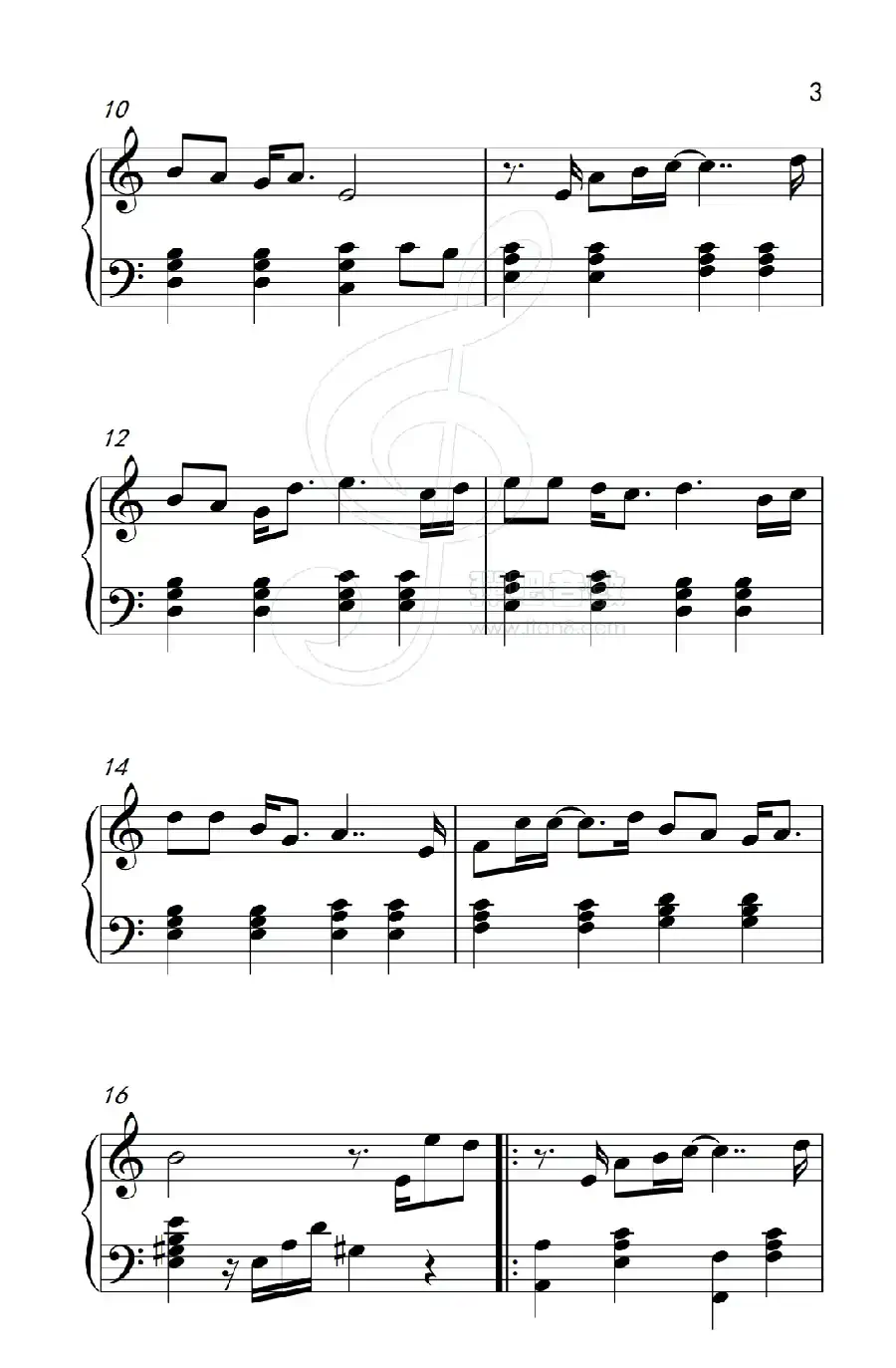 一千个伤心的理由（《弹吧音教》制谱版）