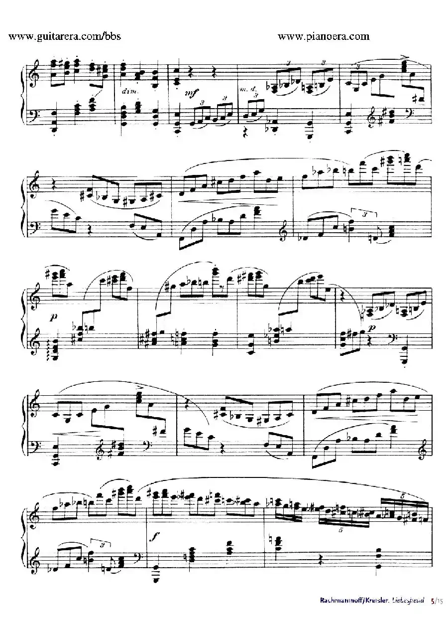 Liebesfreud（爱的喜悦）（钢琴独奏版）