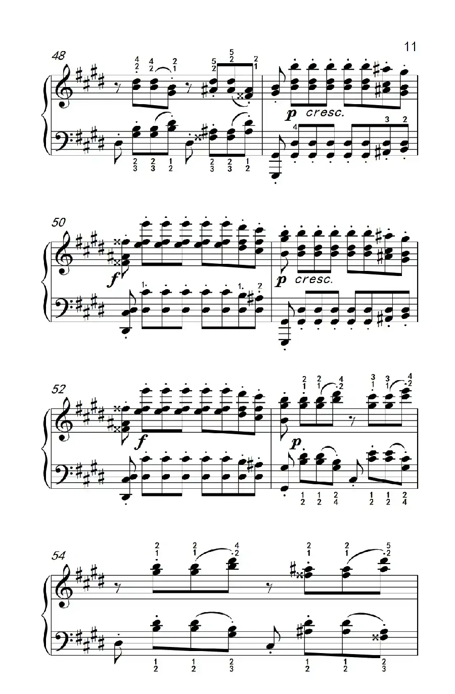 第十四号钢琴奏鸣曲（月光） 激动的急板