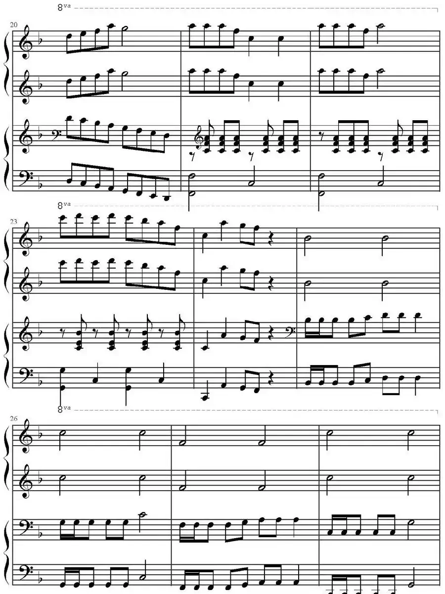 春天在哪里（四手联弹）