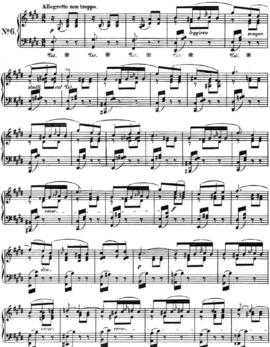 门德尔松无词歌Op.67(NO.6)