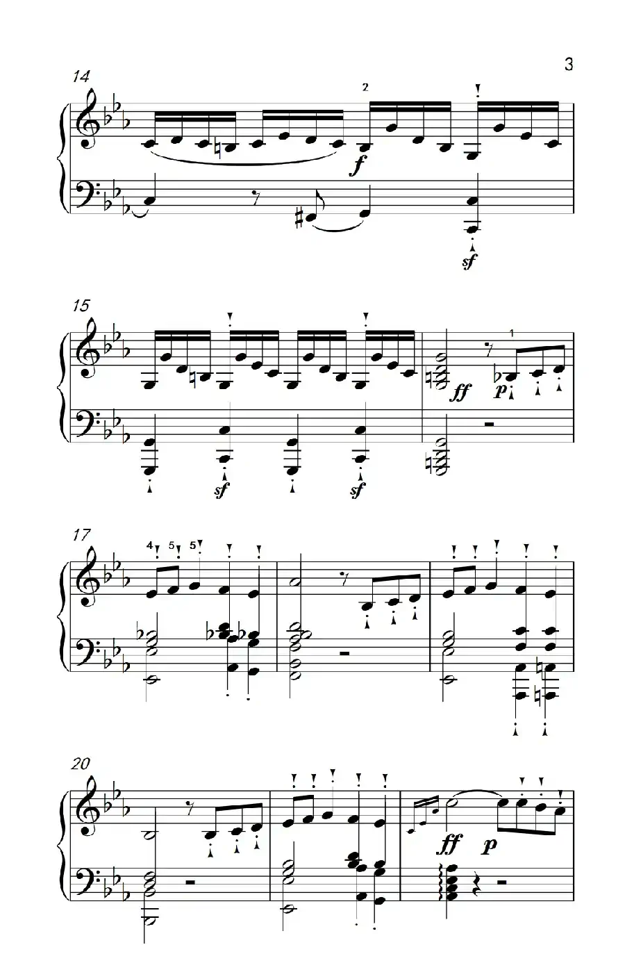 奏鸣曲 Opus 10 Nr.1 第三乐章（贝多芬奏鸣曲集 2）