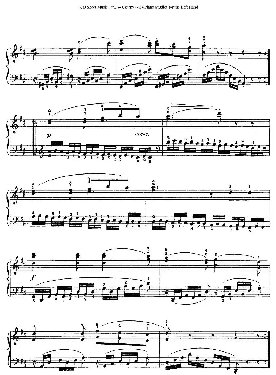 Czerny - 24 Piano Studie(17—24)(车尔尼 - 24首钢琴练习曲)