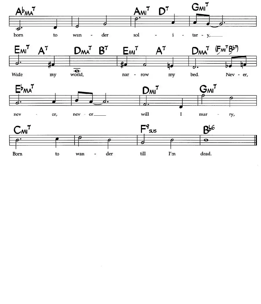 Never Will I Marry（爵士钢琴曲）