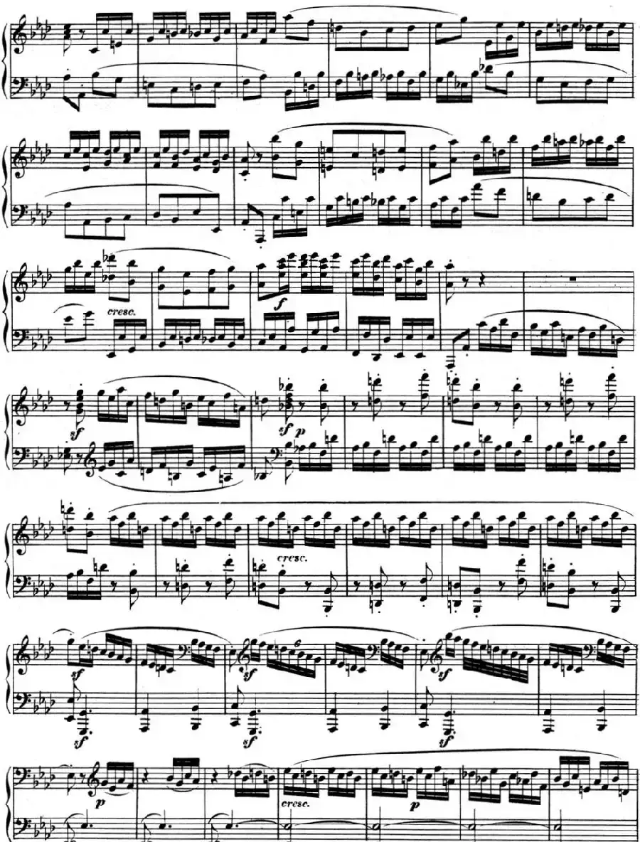 贝多芬钢琴奏鸣曲12 葬礼进行曲 降A大调 Op.26 A-flat major