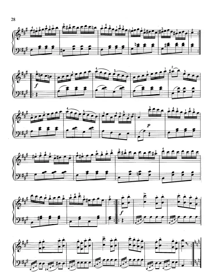 土耳其进行曲（带指法）