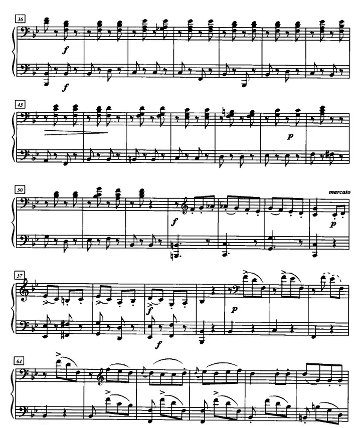 加洛普即兴曲（四手联弹、第二钢琴）