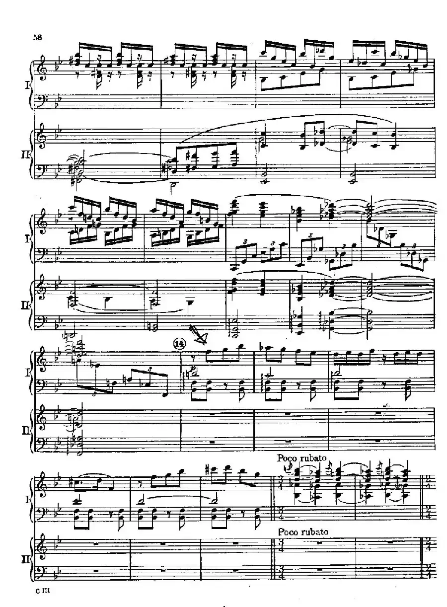 F大调爵士钢琴协奏曲（美版双钢琴原谱 P51—60）