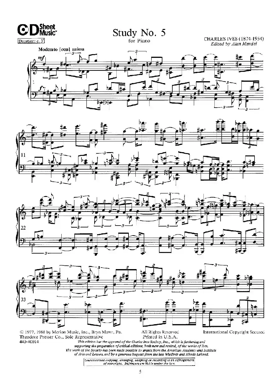 Study No.5（第五号练习曲）