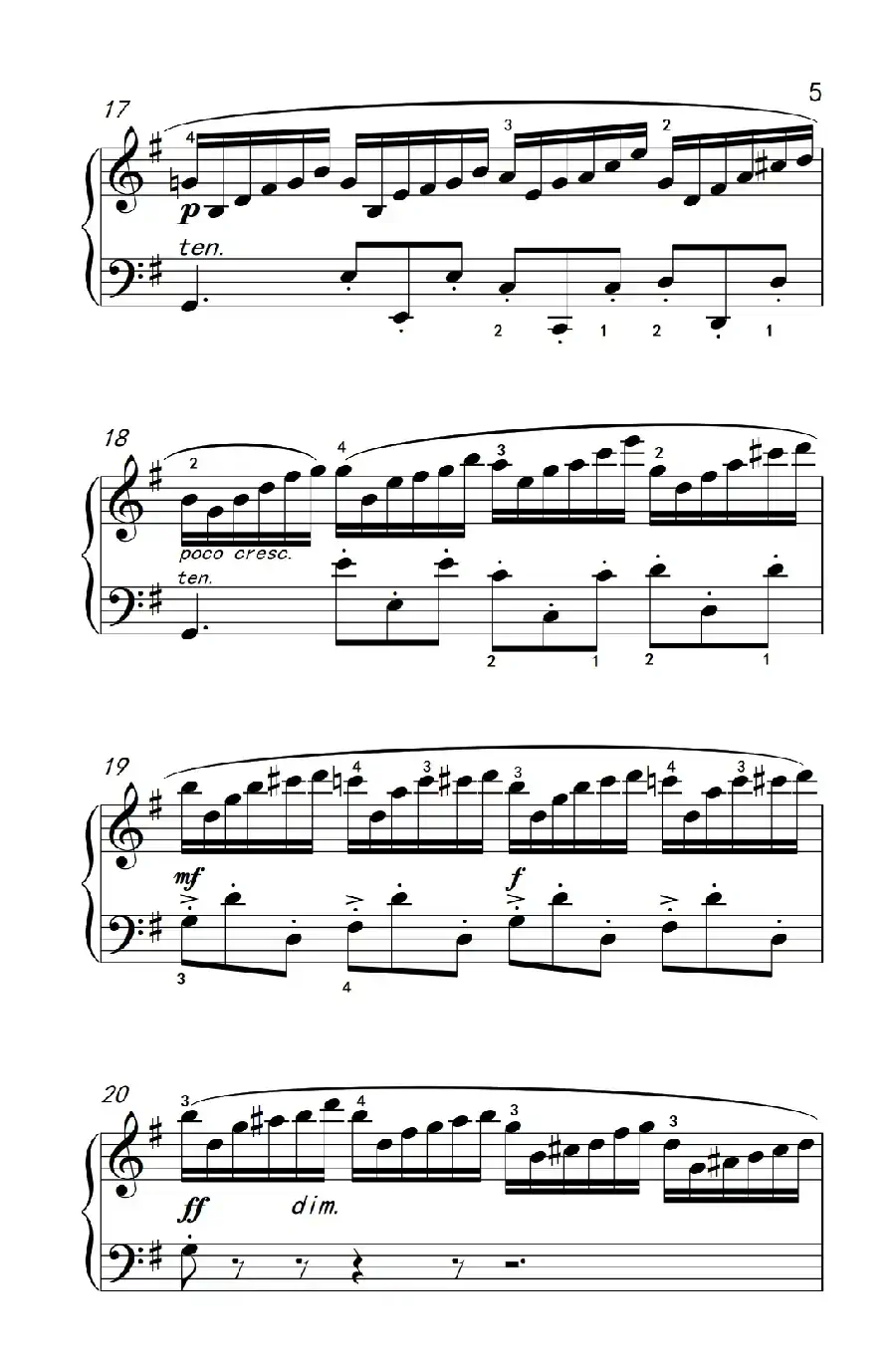 第七级1.练习曲(中央音乐学院 钢琴(业余)考级教程 7-9级)