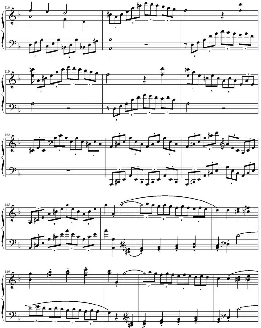 F大调奏鸣曲第一乐章 