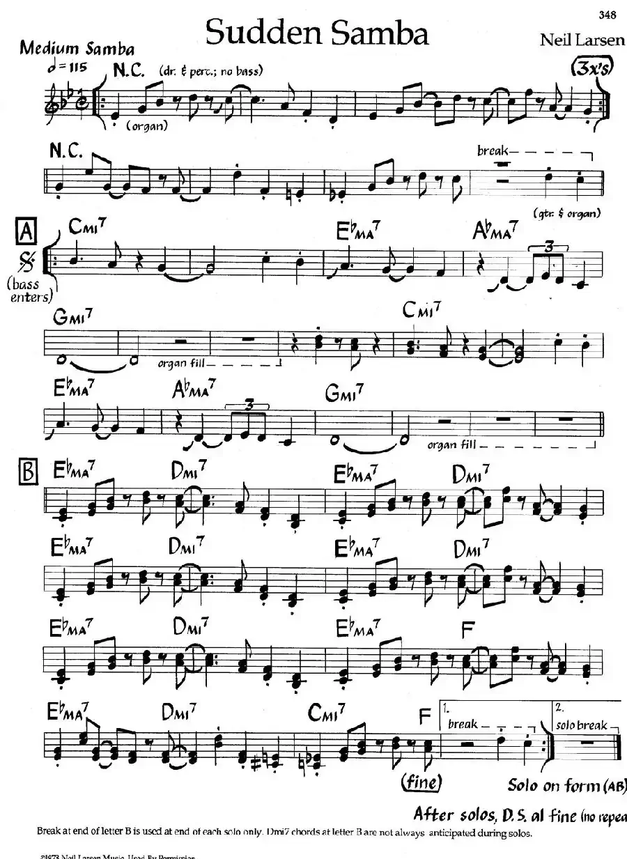 Sudden Samba（爵士钢琴曲）