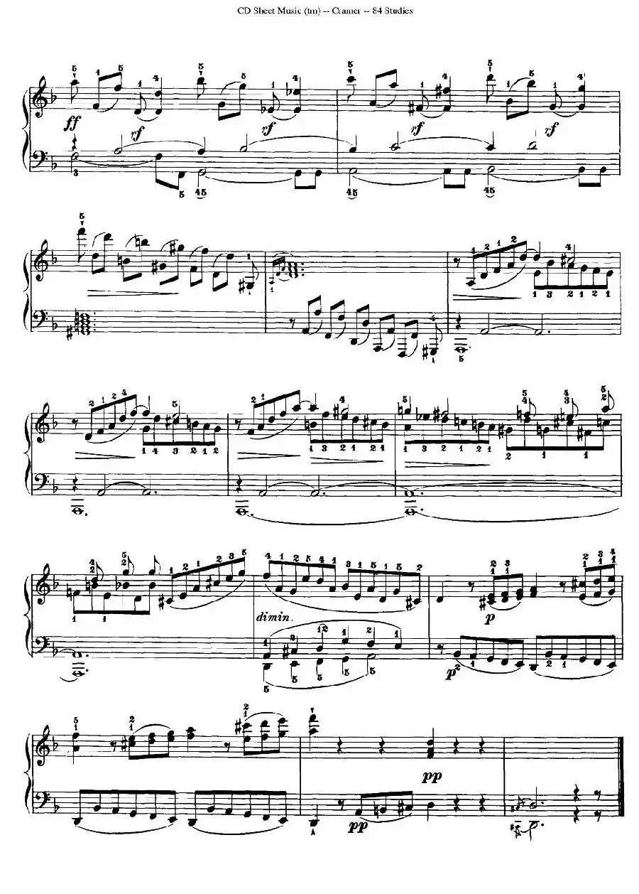 Cramer - 84 exercices（11—15）（克拉莫84首钢琴练习曲）