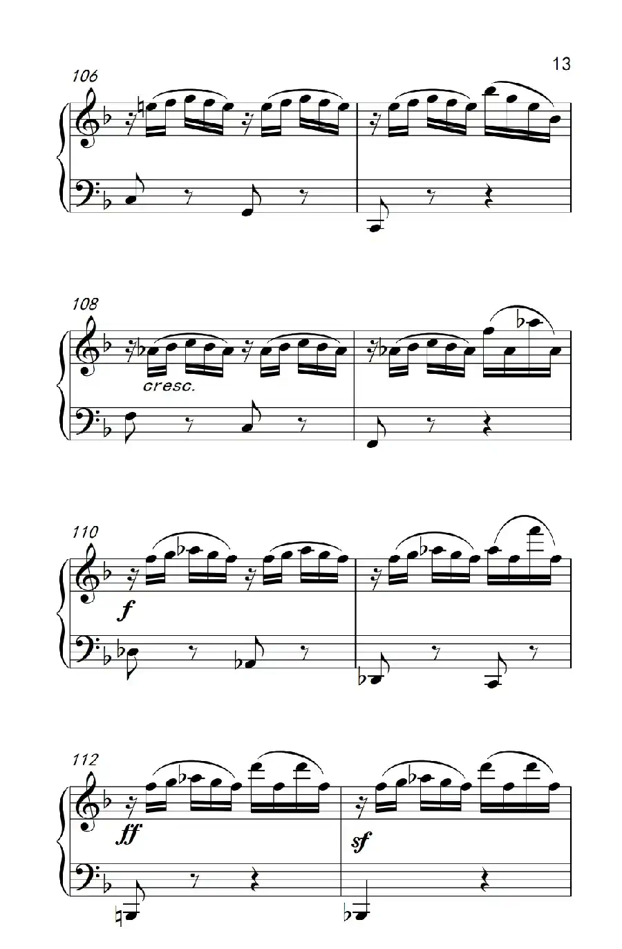 奏鸣曲 Opus 10 Nr.2 第一乐章（贝多芬奏鸣曲集 2）