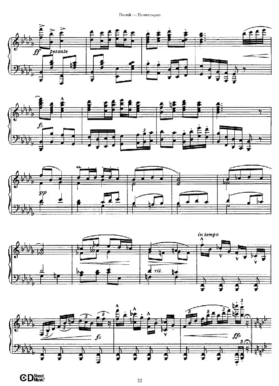 8 Humoresques Op.101（8首幽默曲·8）