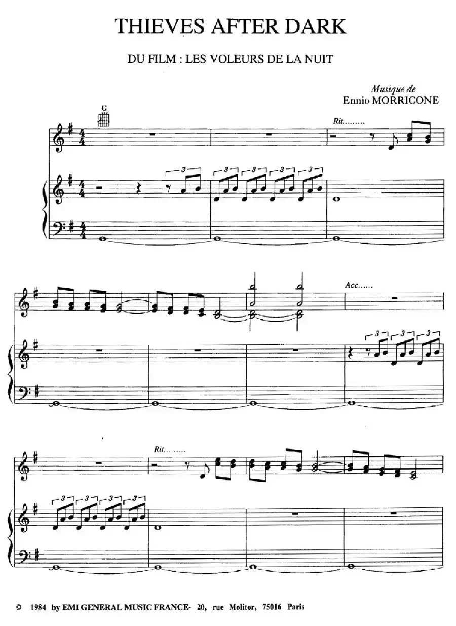 电影配乐大师莫瑞康最佳20首钢琴谱（Best of Ennio Morricone·15）