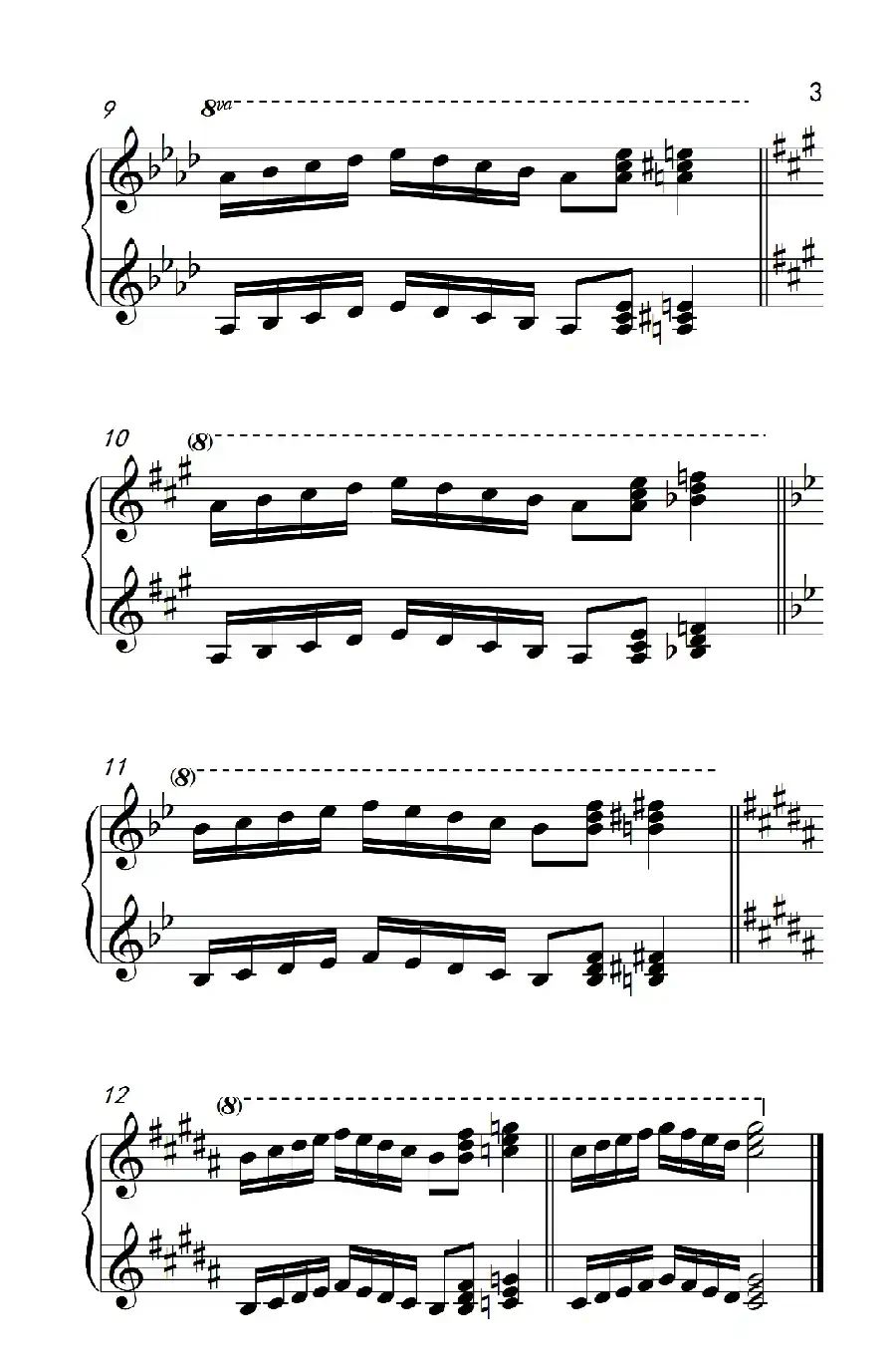 七.五指原位移调练习27(儿童钢琴手指练习 1)