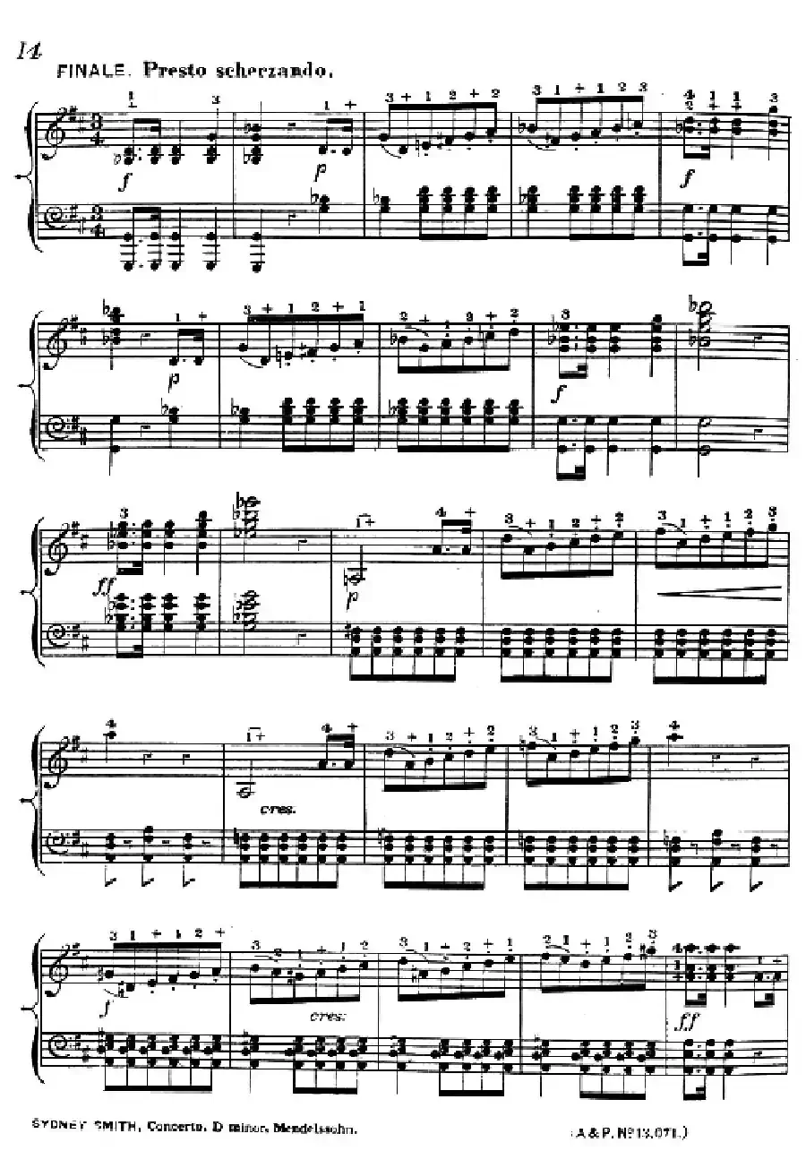 d小调第二钢琴协奏曲（钢琴独奏版）