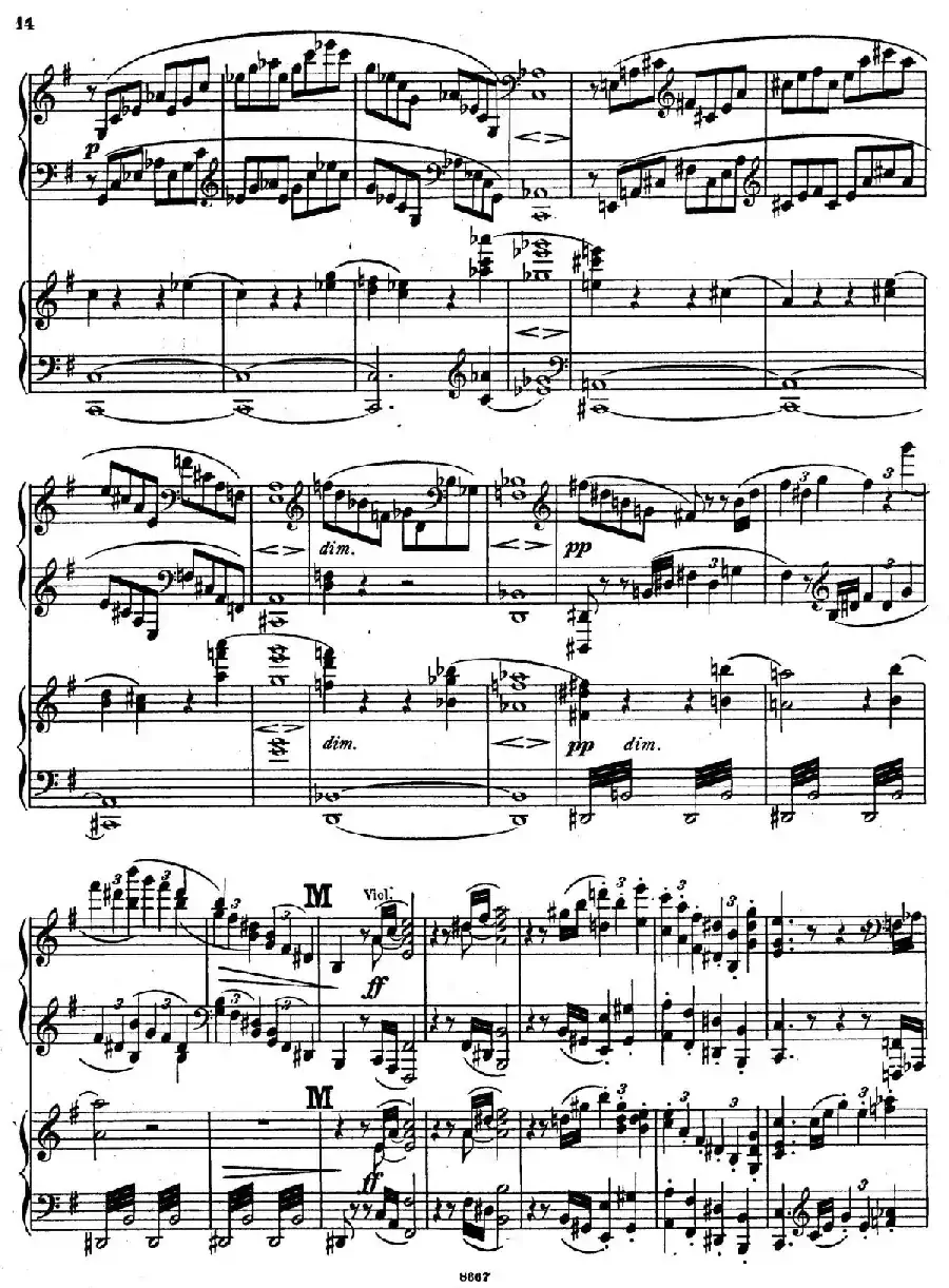 Symphony No.4 in e Minor Op.98（e小调第四交响曲·双钢琴）