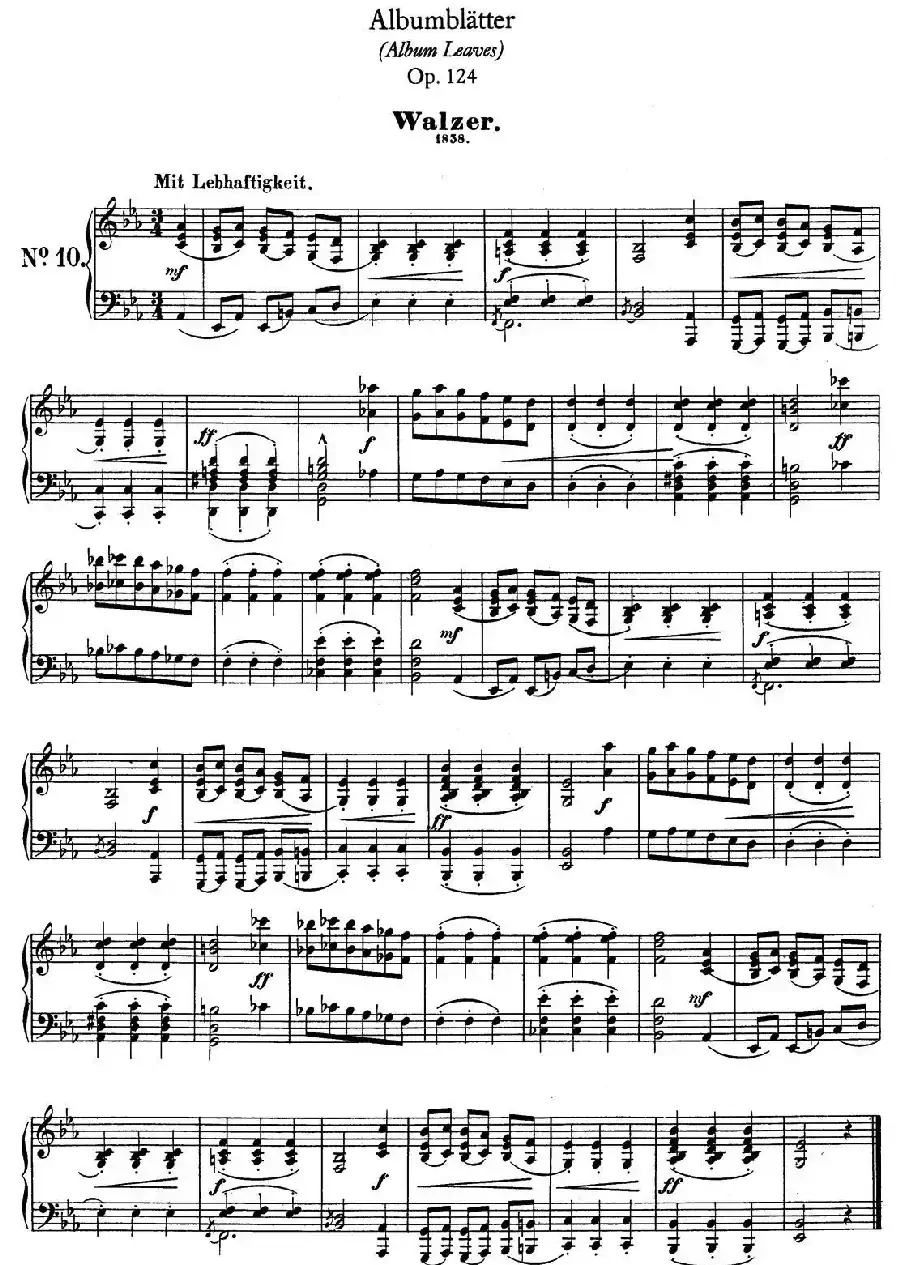 Albumblätter Op.124（纪念册页）（No.10）