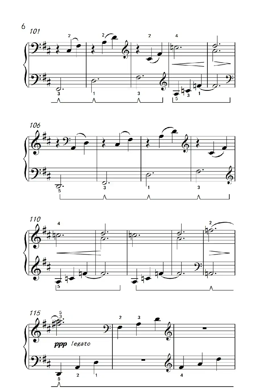 月光（约翰·汤普森 成人钢琴教程 第三册）