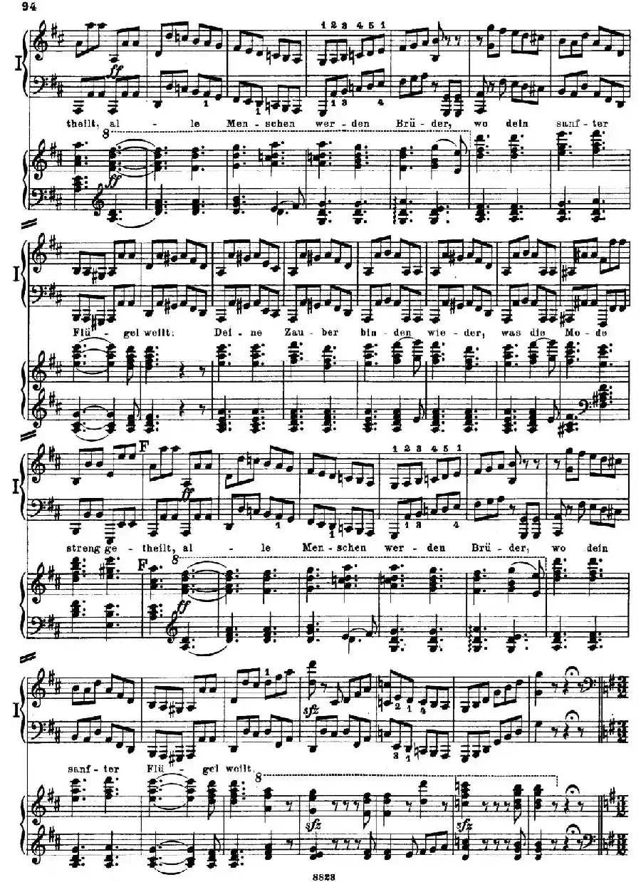 d小调第九交响曲 Op.125（双钢琴P93——102）