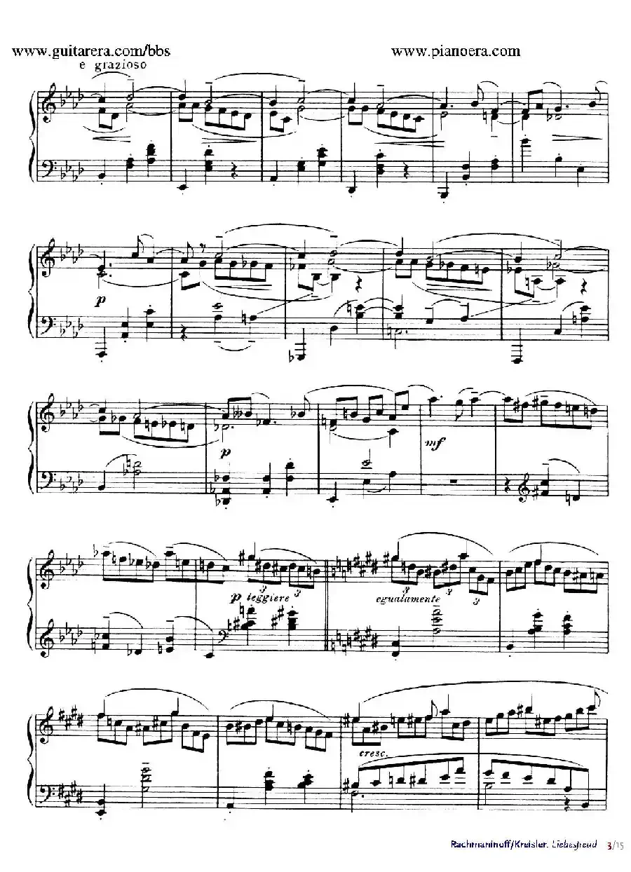 Liebesfreud（爱的喜悦）（钢琴独奏版）