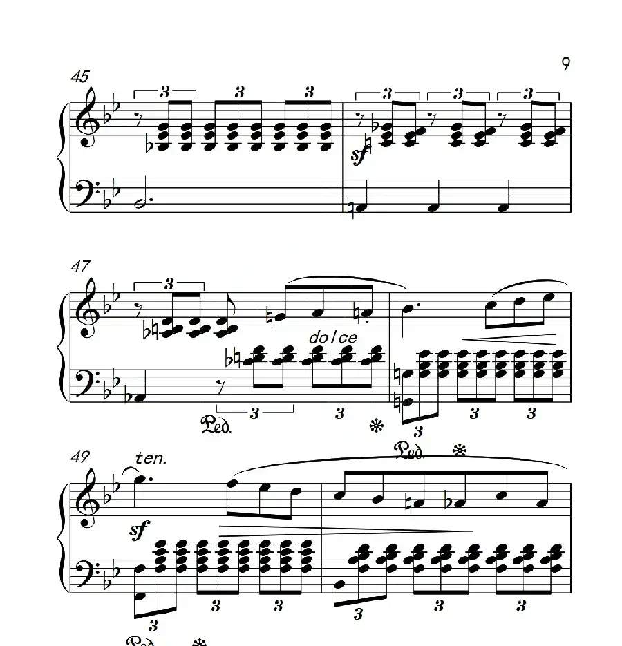 第六级 浮云(中国音乐学院钢琴考级作品1~6级)