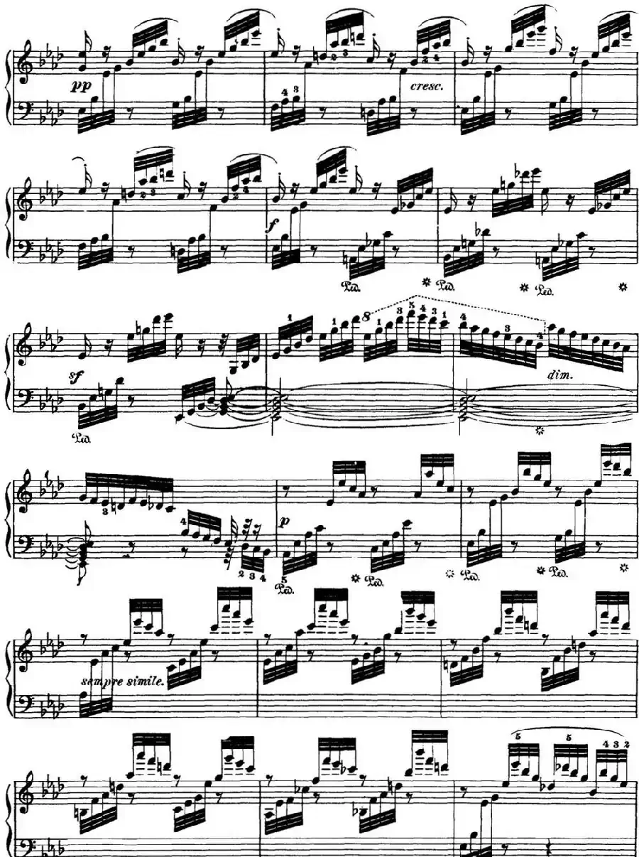 50首车尔尼Op.740钢琴手指灵巧技术练习曲（NO.6）