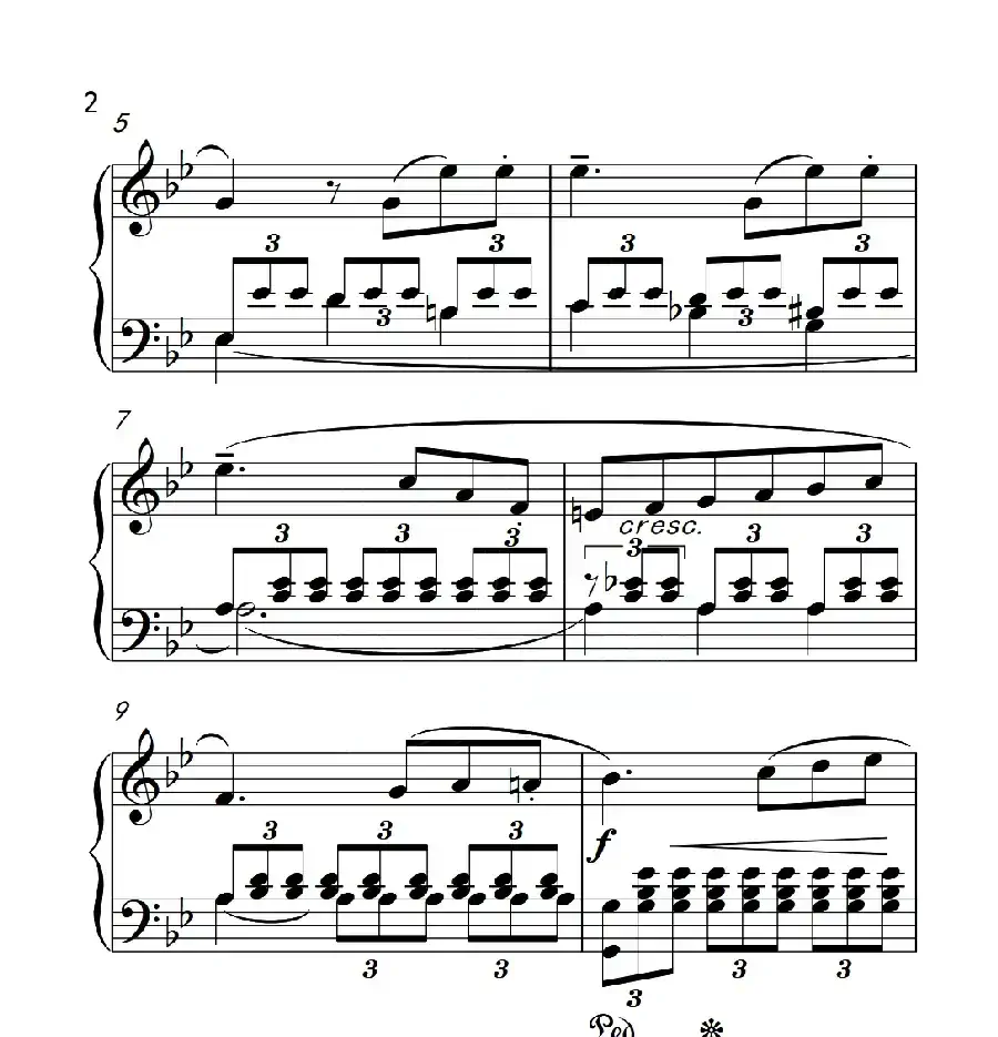 第六级 浮云(中国音乐学院钢琴考级作品1~6级)