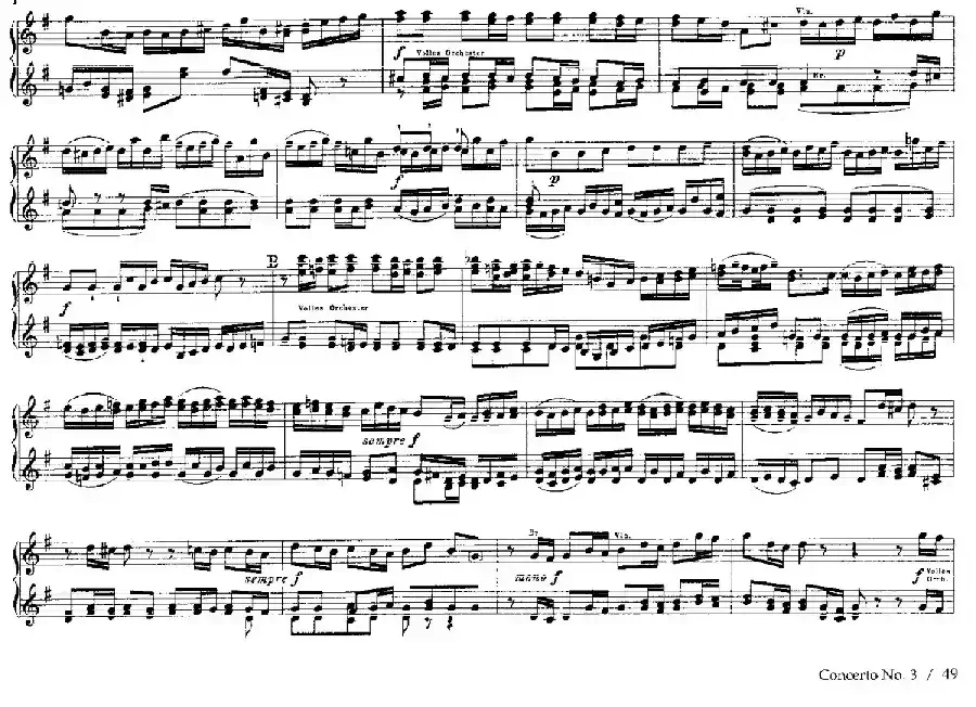 Brandenburg Concerto No.3 in G Major BWV.1048（G大调第三勃兰登堡协奏曲·四手联弹版）