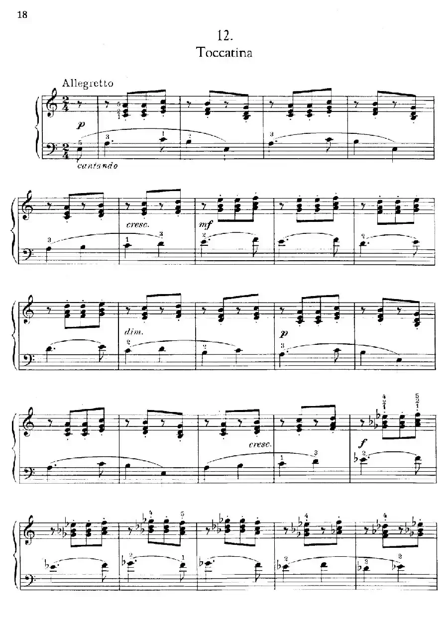Thirty Pieces For Children Op.27（30首儿童钢琴曲 11—15）
