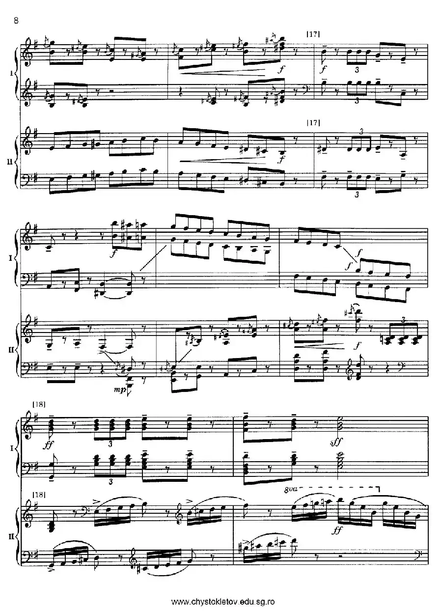 Nutcracker Op.71 芭蕾舞剧《胡桃夹子》（改编双钢琴版·第二部分）