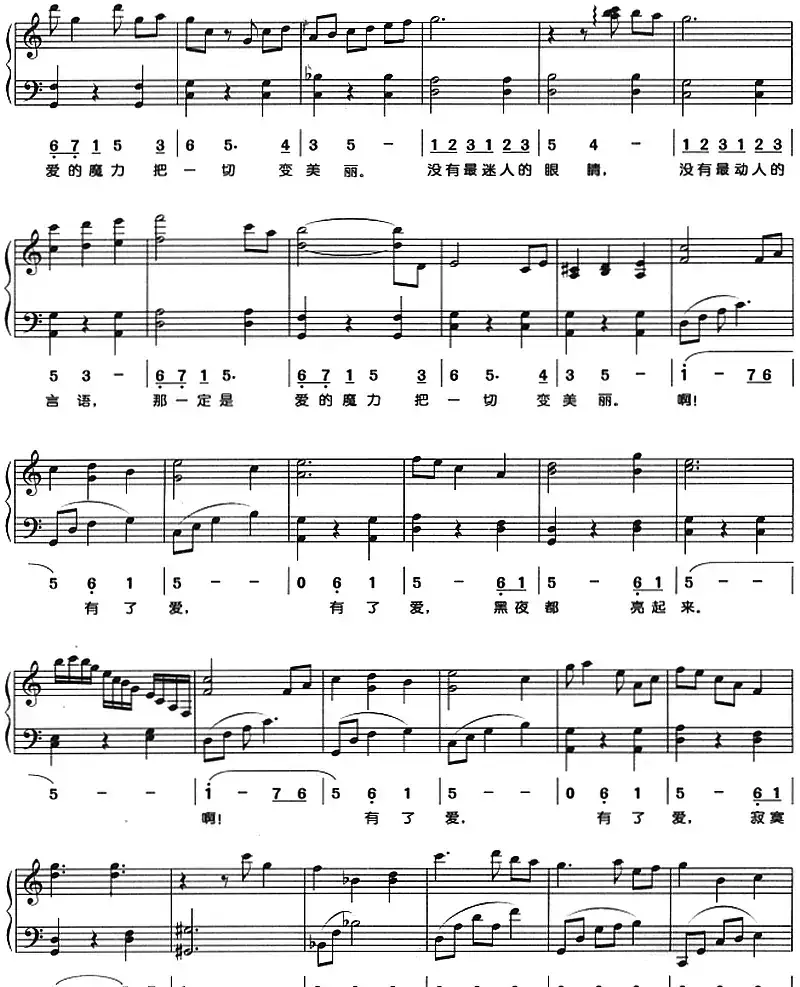 有了爱（钢琴弹唱）