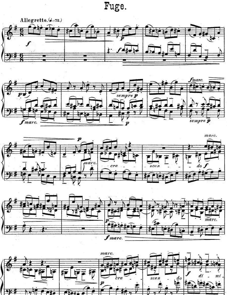 6 Preludes and Fugues Op.99（6首前奏曲与赋格·5）