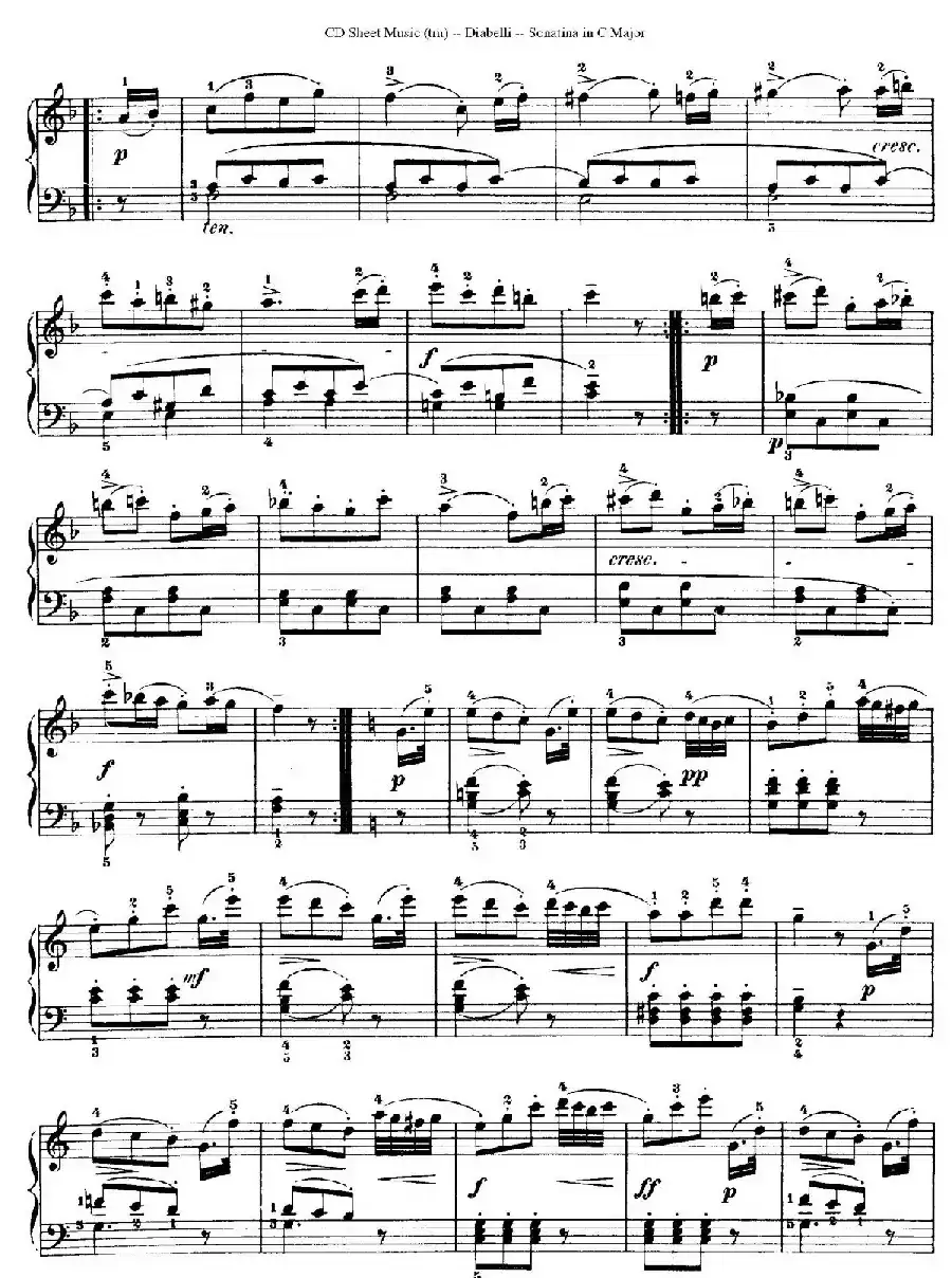 4 Piano Sonatinas（4首钢琴小奏鸣曲）（Op.151 No.2）