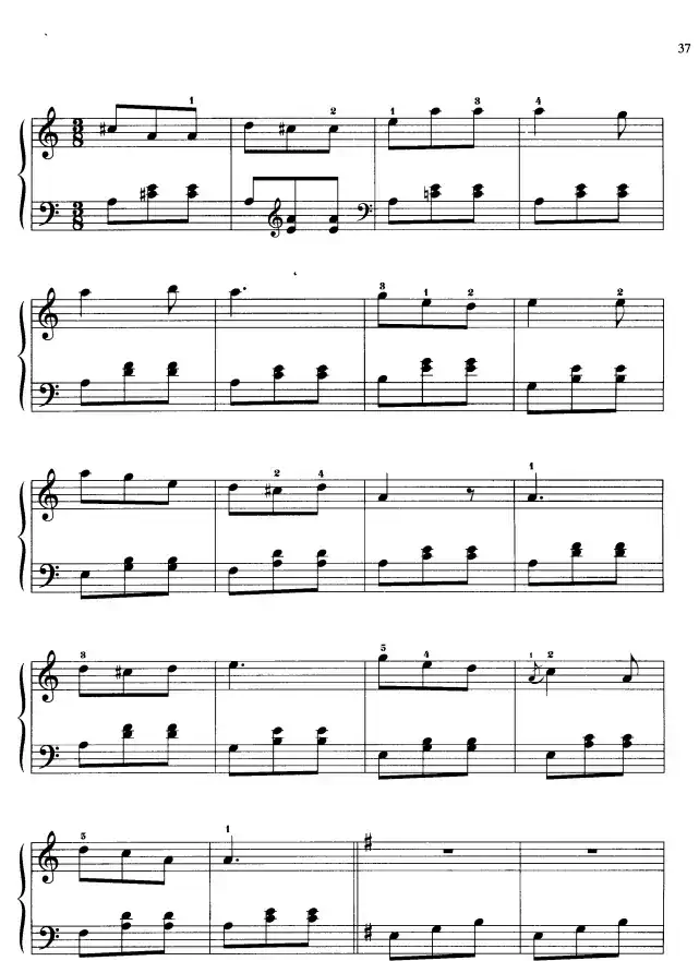110首中国民歌钢琴小曲集：百宛舞曲