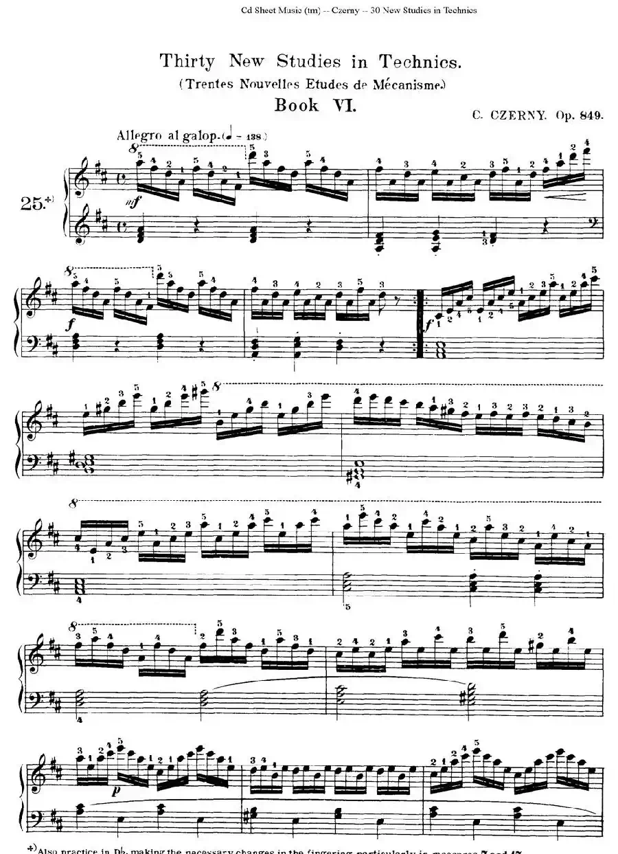 Czerny - 30 New Studies - 25（车尔尼Op849 - 30首练习曲）