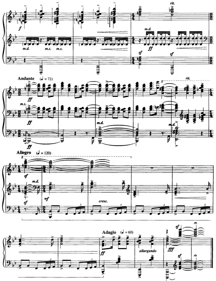 前奏曲六首·(6)纪念碑