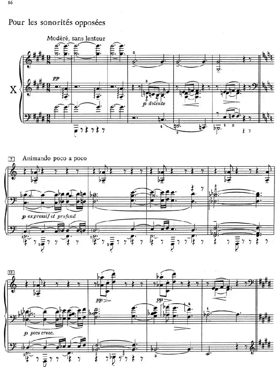 德彪西12首钢琴练习曲（10 对峙音响练习v1.0 sonorités opposées）