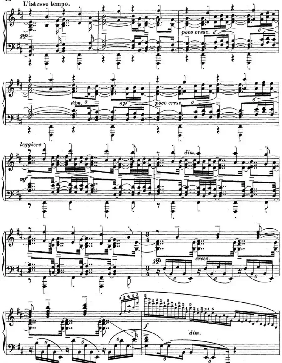 拉赫玛尼诺夫 钢琴前奏曲21 B小调 Op.32 No.10