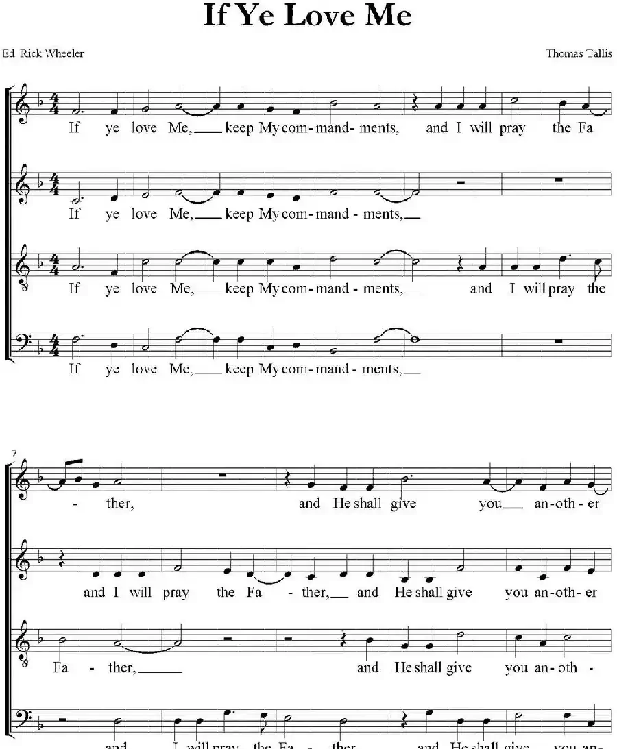 If ye love me（四重奏）